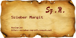 Szieber Margit névjegykártya
